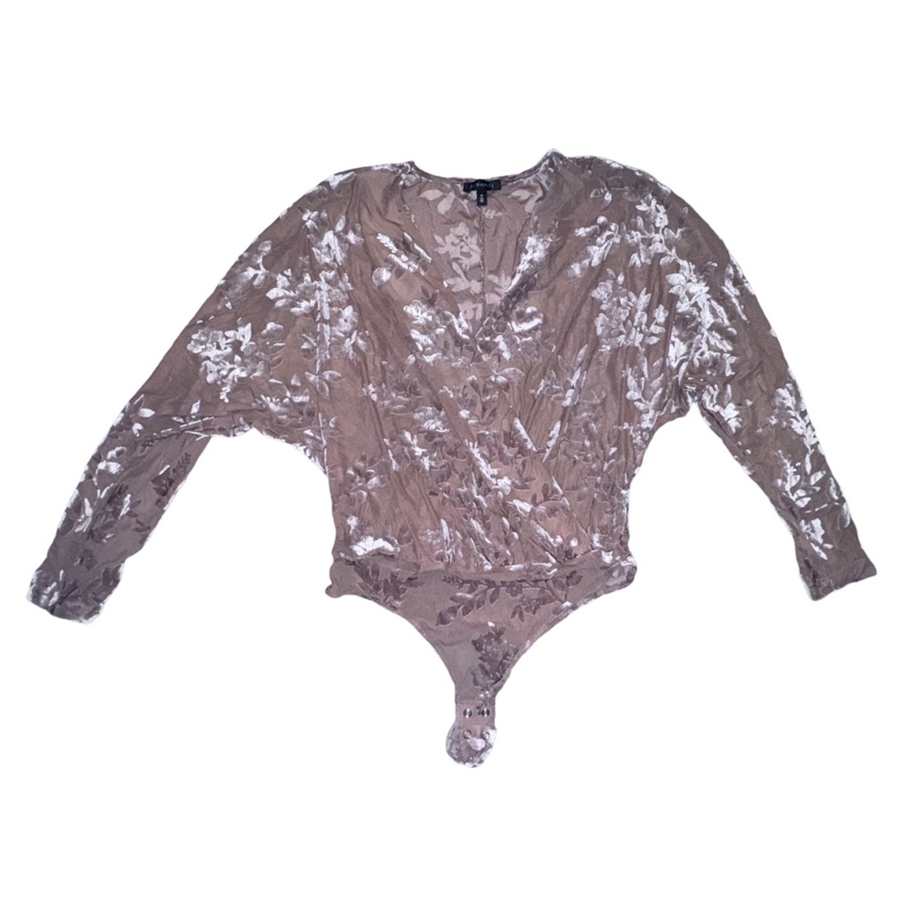 DYNAMITE Floral Velvet Bodysuit - 32